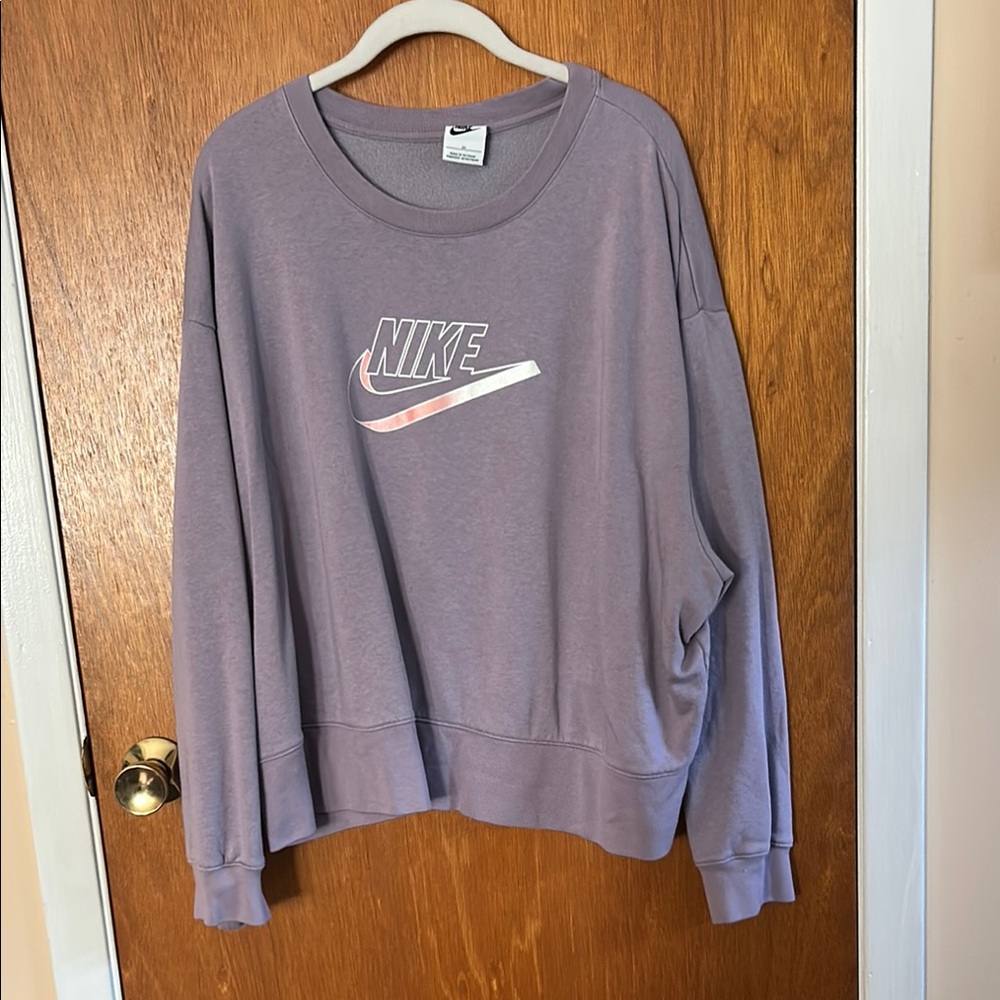 Nike Purple Crew Neck Sweater Classic Design